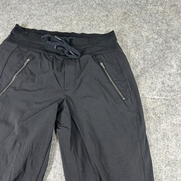 Athleta Pants Womens 0 Black Trekkie North Jogger Nylon Drawstring Zip Pockets - Picture 2 of 9